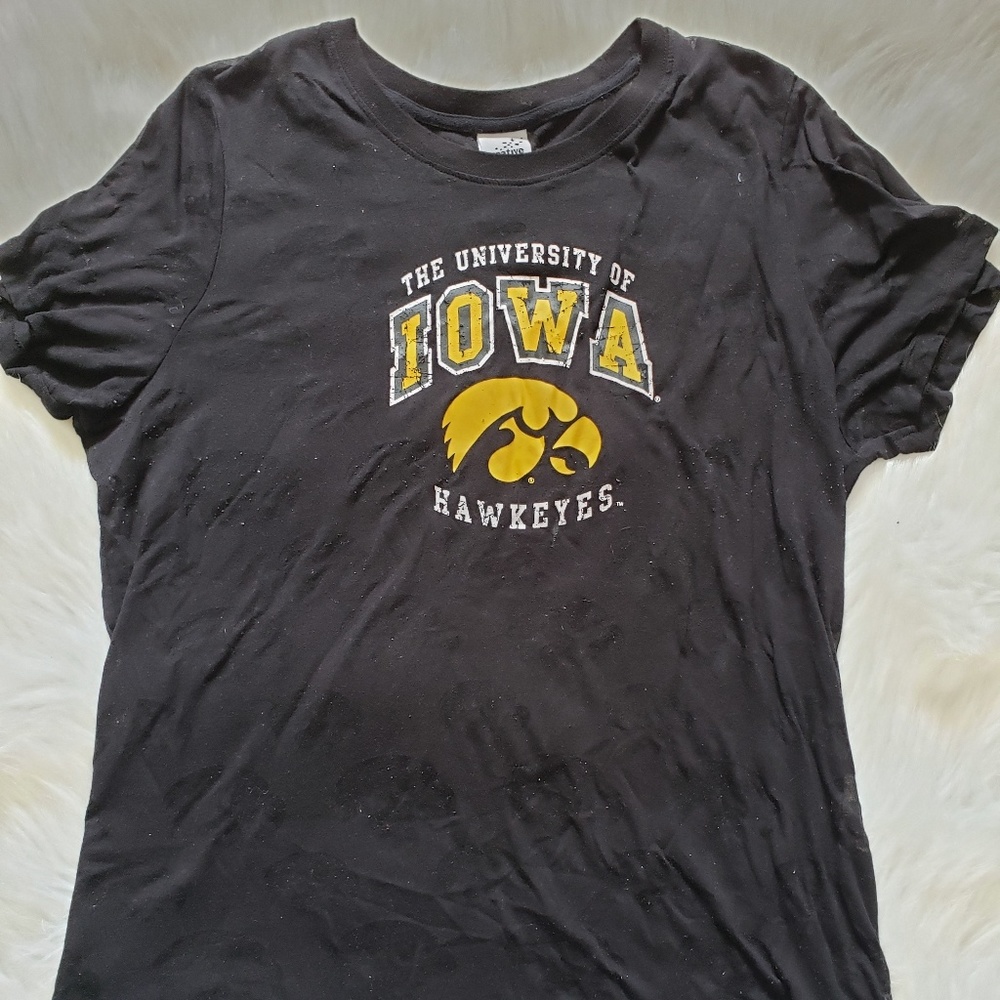 Plus Size 2x Women's Iowa Hawkeyes Burnout Shirt